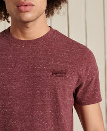 Superdry Organic Cotton Vintage Logo Embroidered T-Shirt - Burgundy Heather