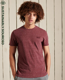 Superdry Organic Cotton Vintage Logo Embroidered T-Shirt - Burgundy Heather