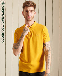 Superdry Organic Cotton Classic Pique Polo Shirt - Turmeric Marl