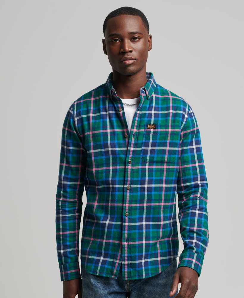 Superdry Organic Cotton Heritage Lumberjack Shirt - Forest Green Check