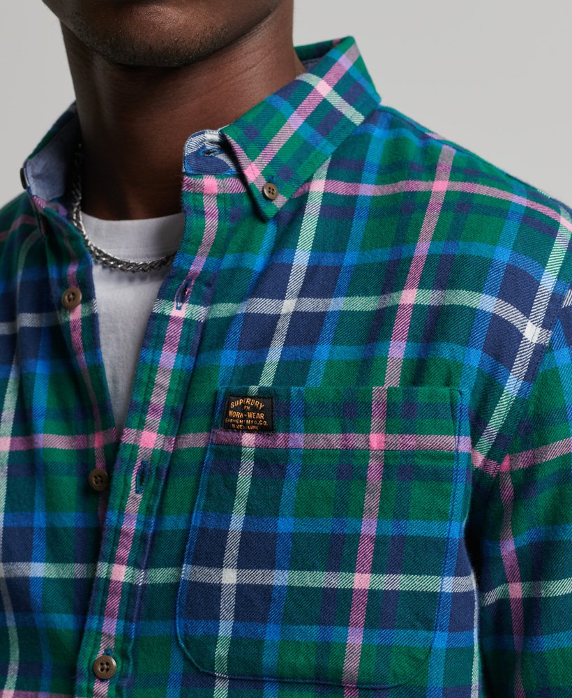 Superdry Organic Cotton Heritage Lumberjack Shirt - Forest Green Check