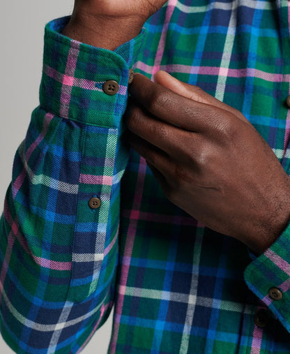 Superdry Organic Cotton Heritage Lumberjack Shirt - Forest Green Check
