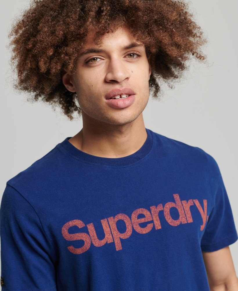 Superdry Vintage Classic T-Shirt - Pilot Mid Blue