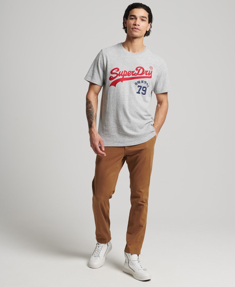 Superdry Vintage Logo Interest T-Shirt - Athletic Grey Marl