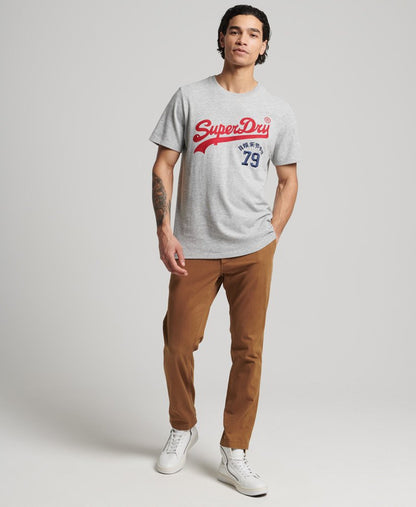 Superdry Vintage Logo Interest T-Shirt - Athletic Grey Marl