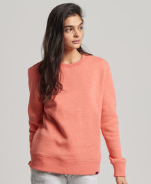 Ladies Superdry Organic Cotton Vintage Crew Sweatshirt - La Coral Marl