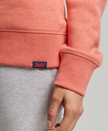 Ladies Superdry Organic Cotton Vintage Crew Sweatshirt - La Coral Marl