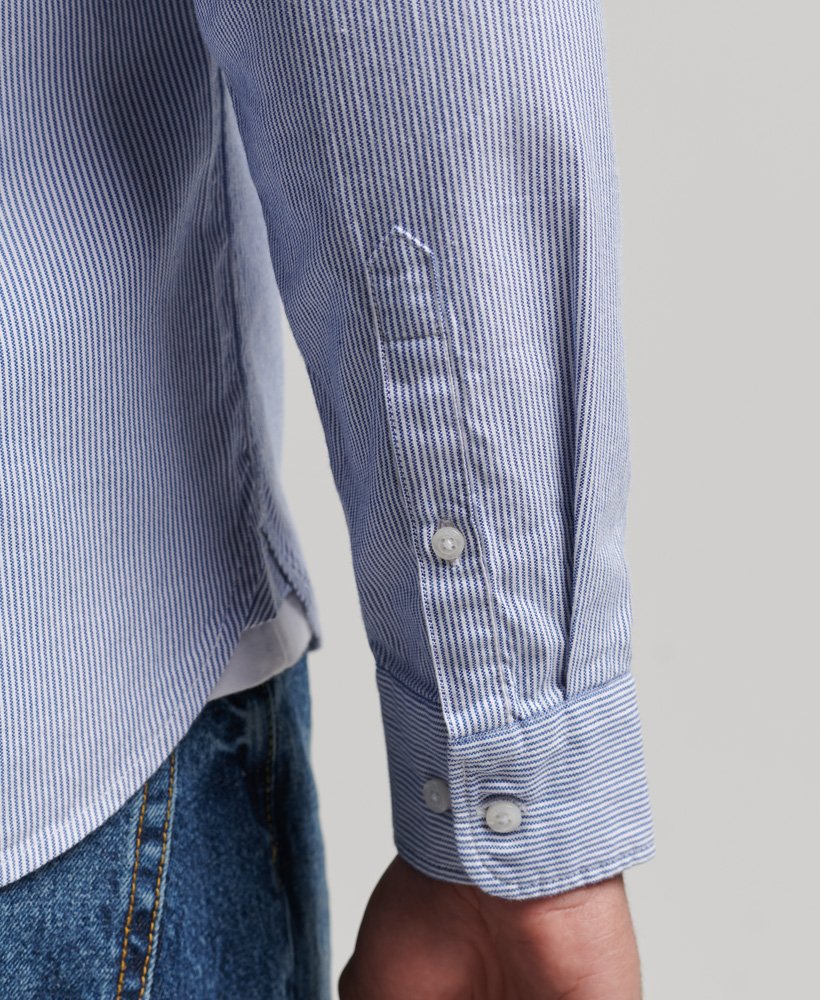 Superdry Vintage Oxford Shirt - Royal Ticking Stripe