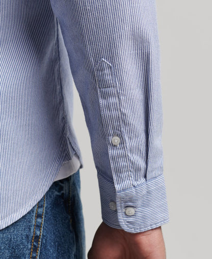 Superdry Vintage Oxford Shirt - Royal Ticking Stripe