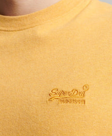 Organic Cotton Vintage Logo Embroidered T-Shirt - Ochre Marl