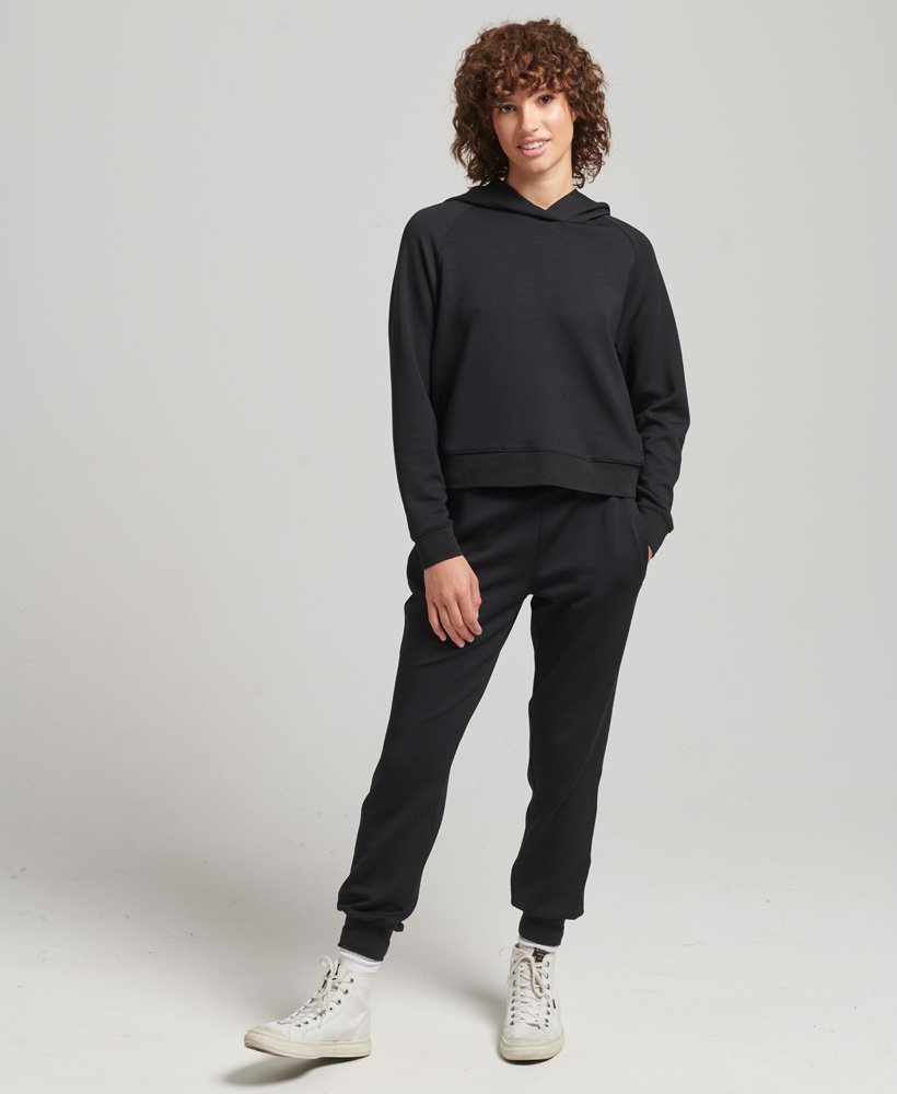 Ladies Superdry Studios Modal Soft Jogger - Black
