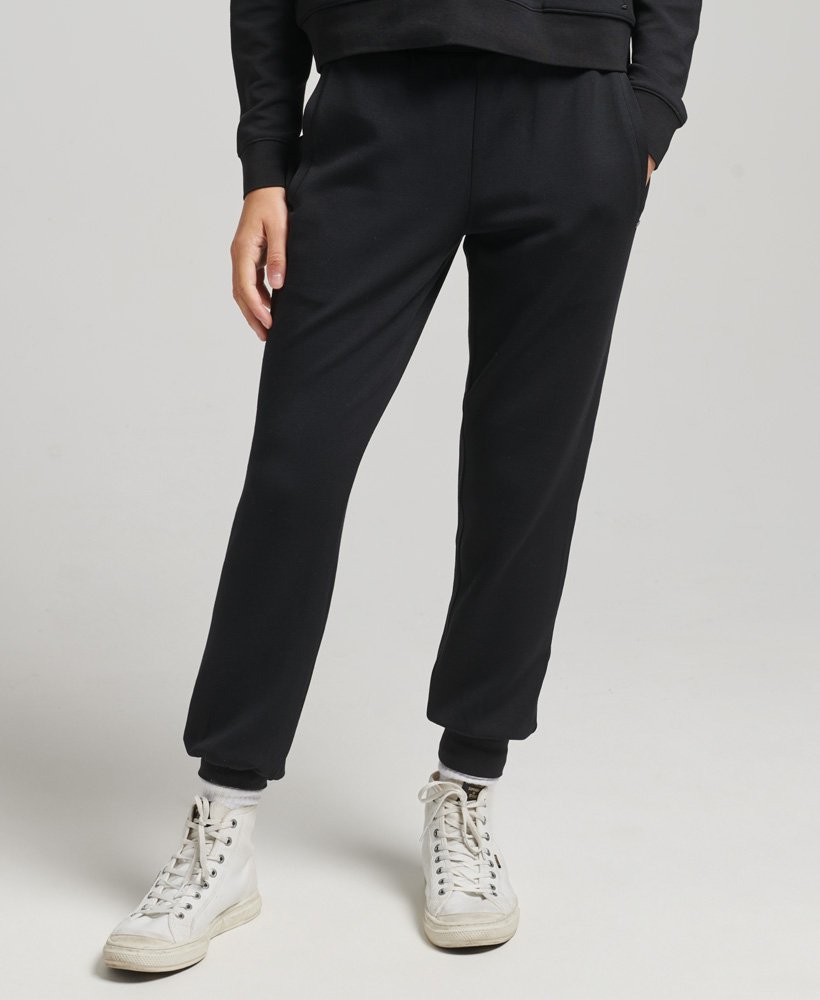 Ladies Superdry Studios Modal Soft Jogger - Black
