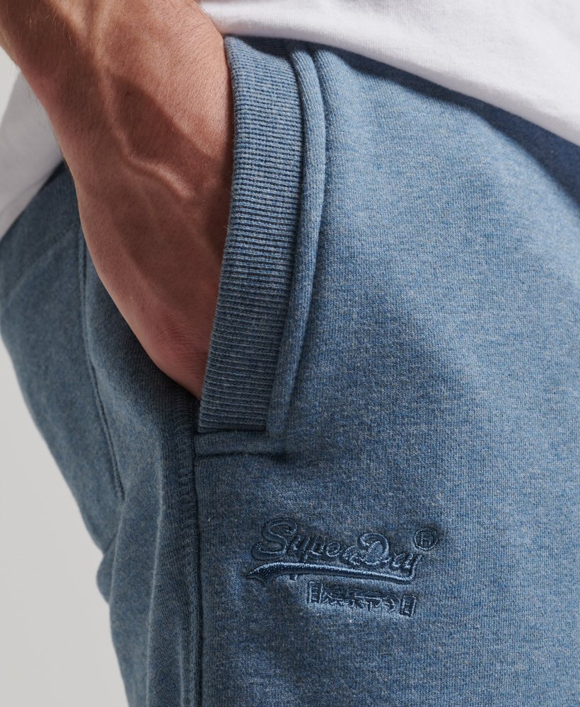 Superdry Vintage Logo Embroidered Jersey Shorts - Bluestone Marl