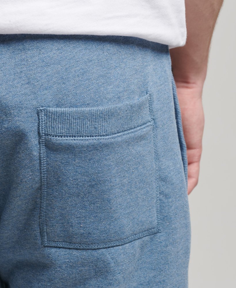 Superdry Vintage Logo Embroidered Jersey Shorts - Bluestone Marl