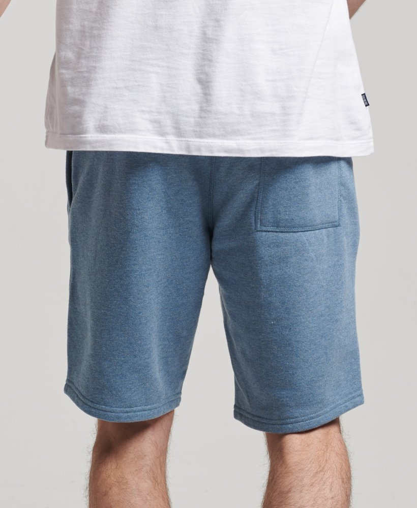 Superdry Vintage Logo Embroidered Jersey Shorts - Bluestone Marl