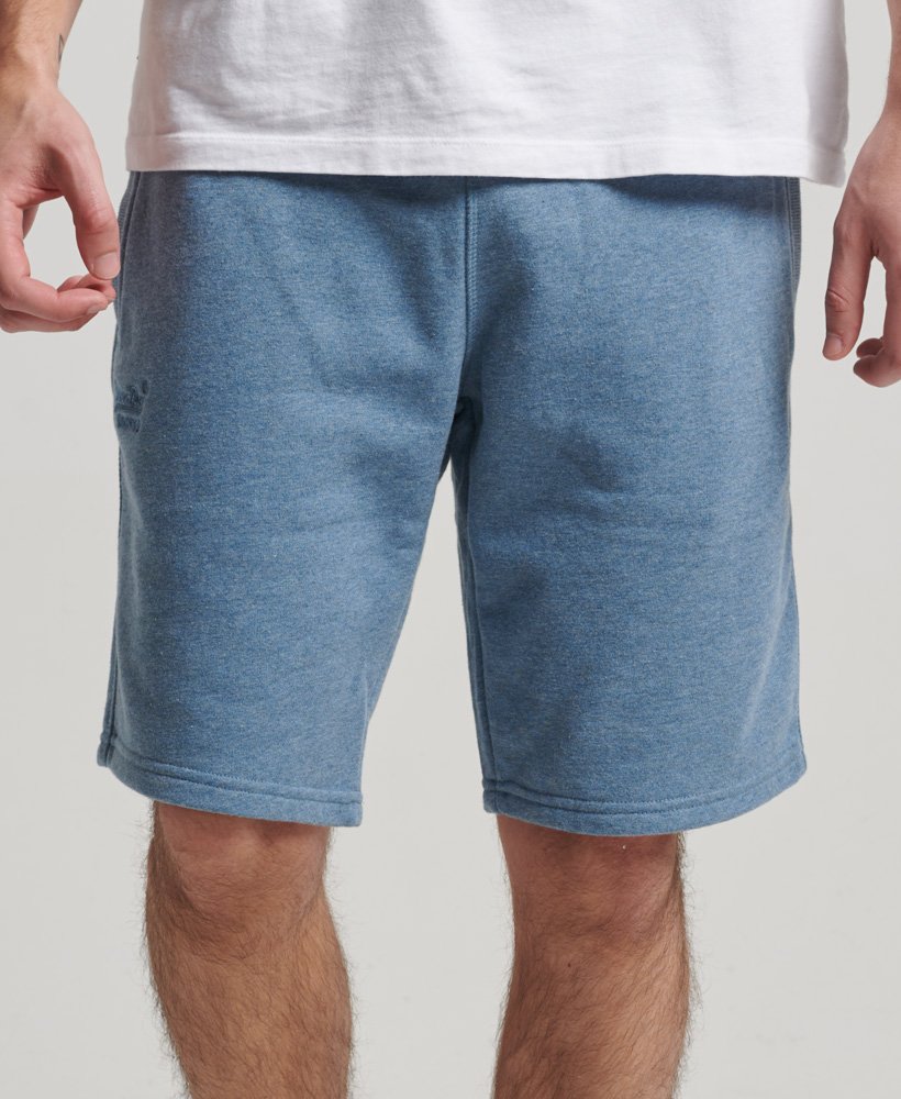 Superdry Vintage Logo Embroidered Jersey Shorts - Bluestone Marl