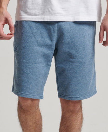 Superdry Vintage Logo Embroidered Jersey Shorts - Bluestone Marl