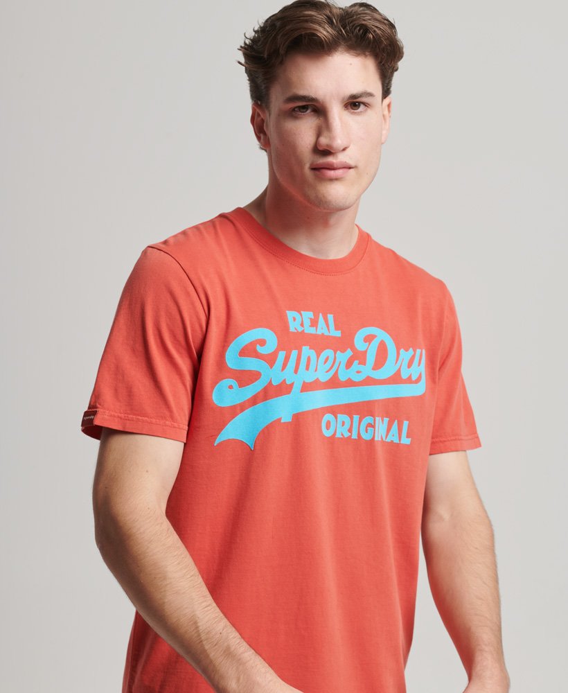 Superdry Vintage Logo Neon T-Shirt - Americana Red