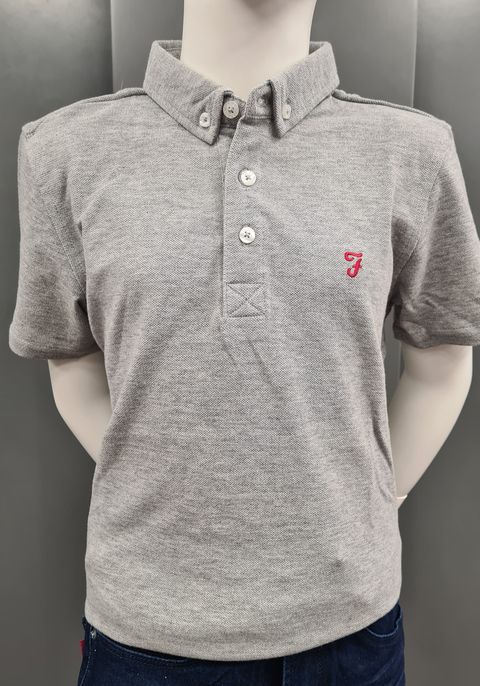 Boys Farah Polo Shirt - Vintage Grey Heather