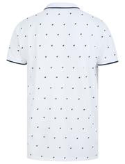 Le Shark Yanis Printed Cotton Pique Polo Shirt - Optic White