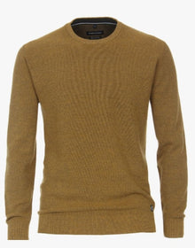 Casa Moda Crew Neck Pullover - 556 Mustard Yellow